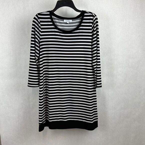 Calvin Klein Dresses & Skirts - Calvin Klein Dress Size Medium Black White Stripe